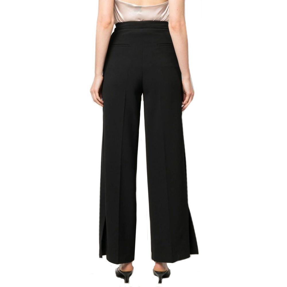 BLANCA VITA Black Elastane Casual Pants