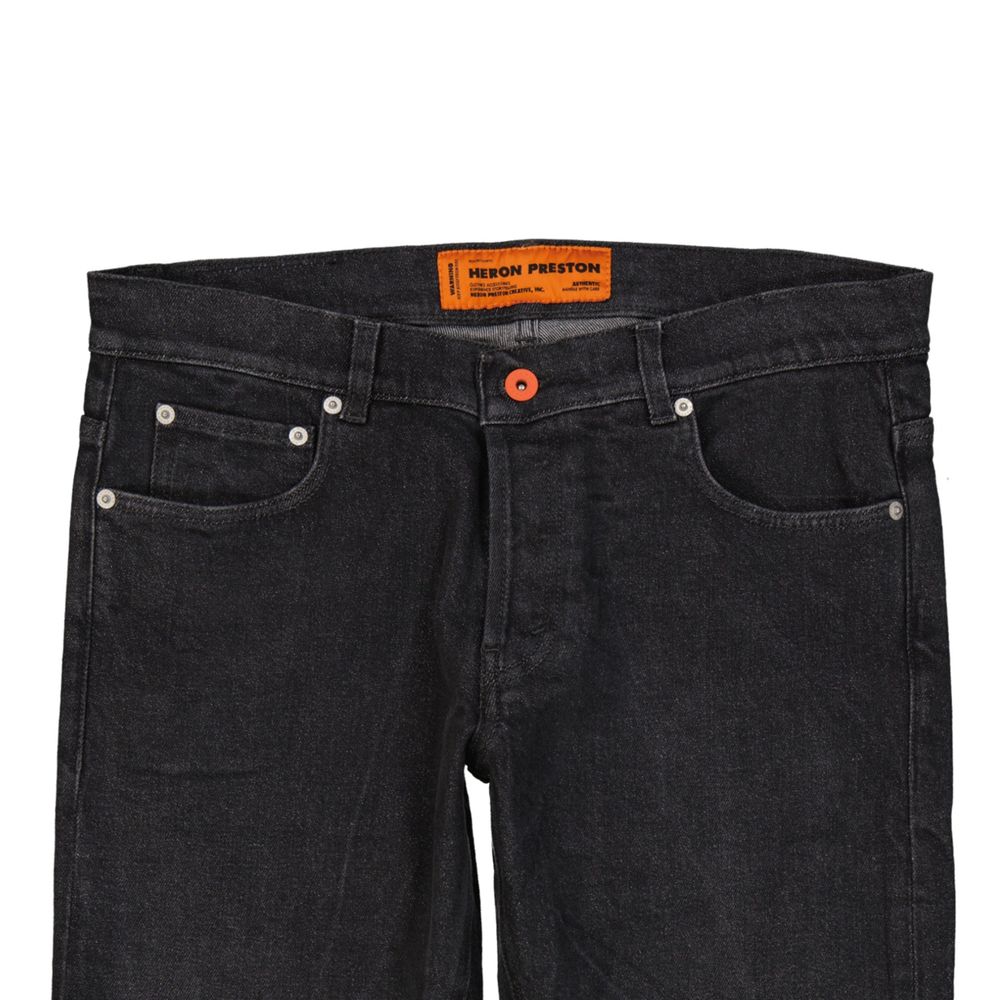 Heron Preston Black Cotton Slim Fit Jeans