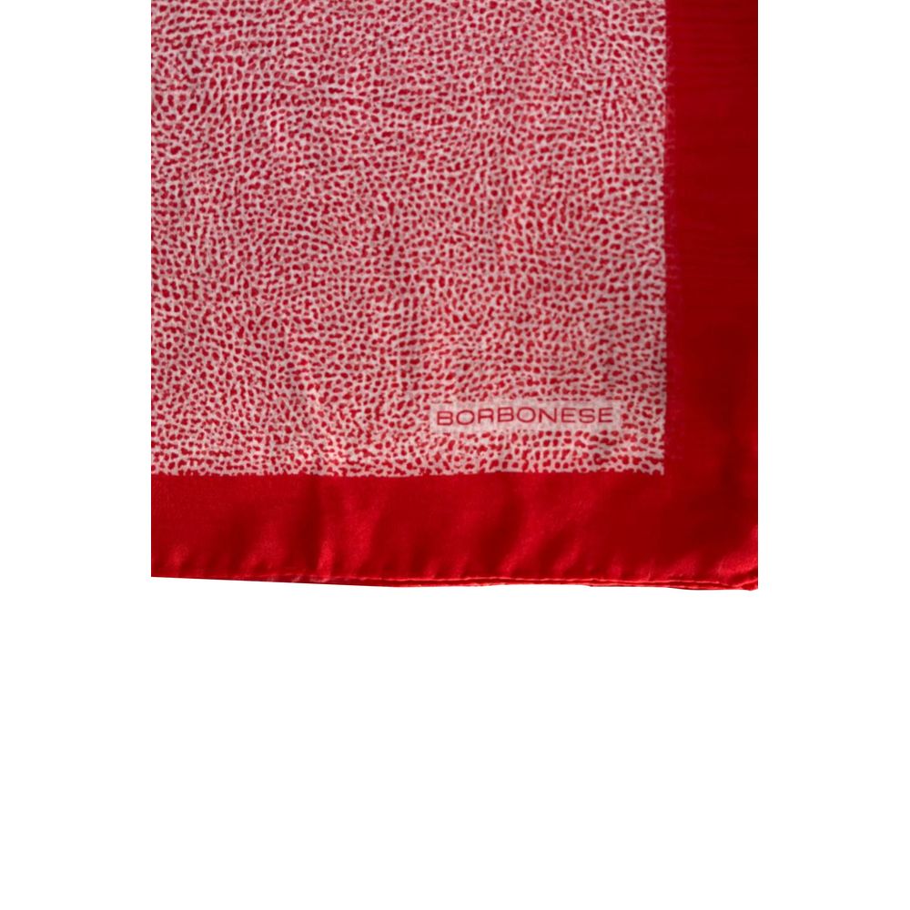 Borbonese Red Silk Women Scarf