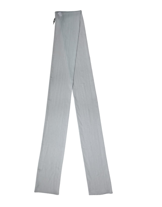 Dolce & Gabbana Light Blue Silk Sash Wrap Foulard 294.5cm x 19cm Scarf