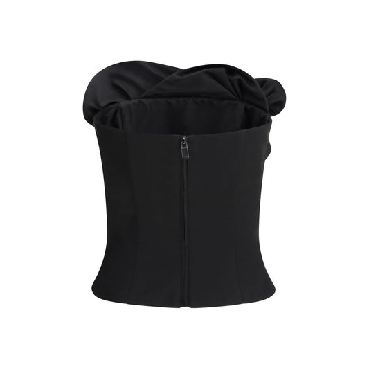 Magda Butrym Black Wool Tank Tops