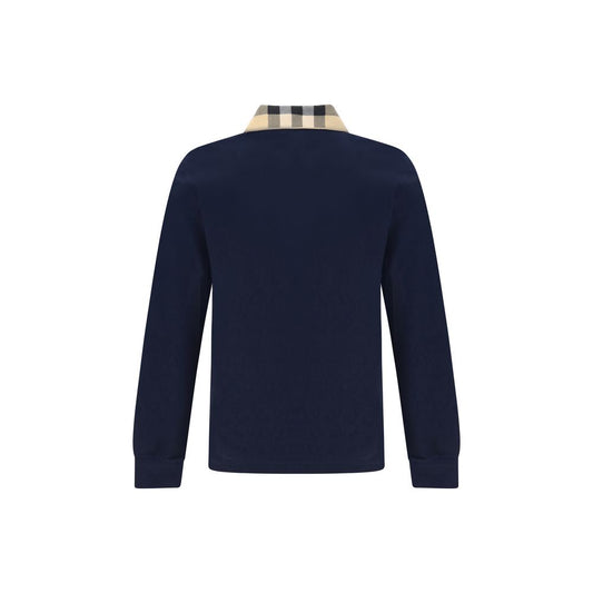 Burberry Blue Cotton Polo Shirt