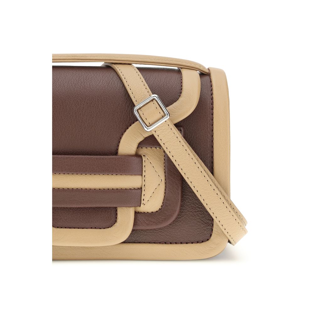 Pierre Hardy Brown Calf Leather Bos Taurus Shoulder Bag