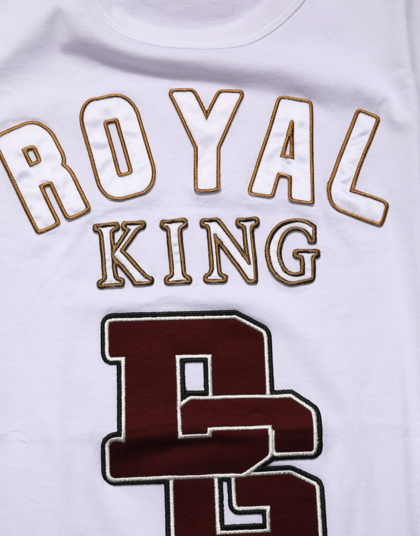 Dolce & Gabbana White DG King Royal Crew Neck Cotton T-shirt