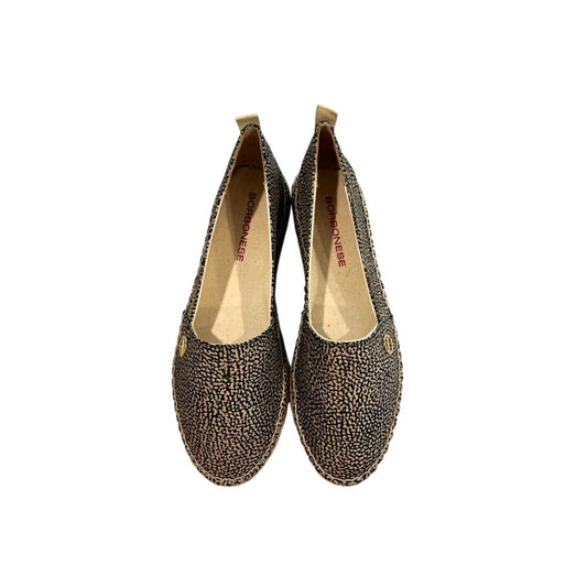 Borbonese Beige Textile Women Platform Sandal