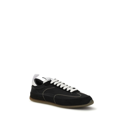 Alexander McQueen Black Calf Leather Bos Taurus Low Top Sneakers