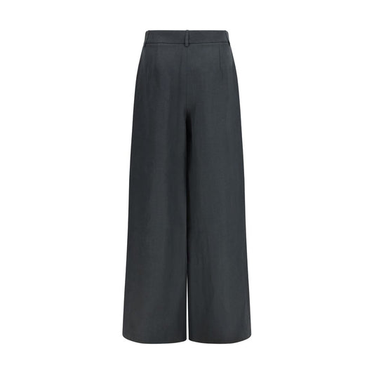 Giorgio Armani Gray Linen Casual Pants