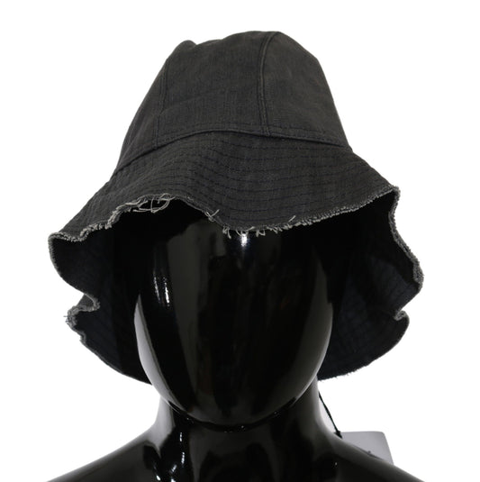Costume National Black Washed Wide Brim Outdoor Bucket Hat