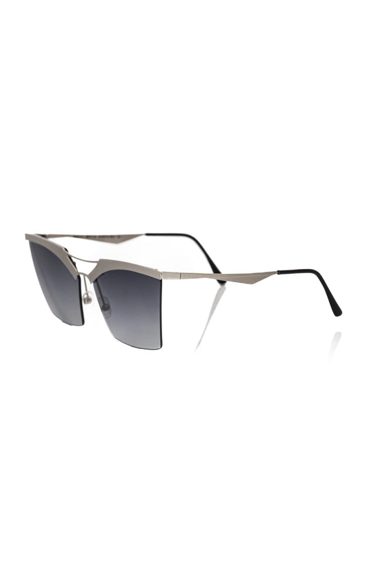 Frankie Morello Silver Metallic Women's Sunglass