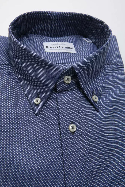 Robert Friedman Blue Cotton Mens Shirt