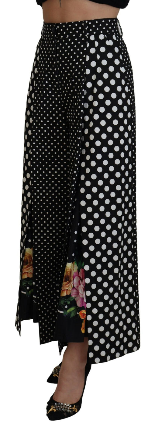 Dolce & Gabbana Multicolor Polka Dots High Waist Pants