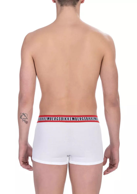Bikkembergs White Cotton Men's Trunk Twin Pack