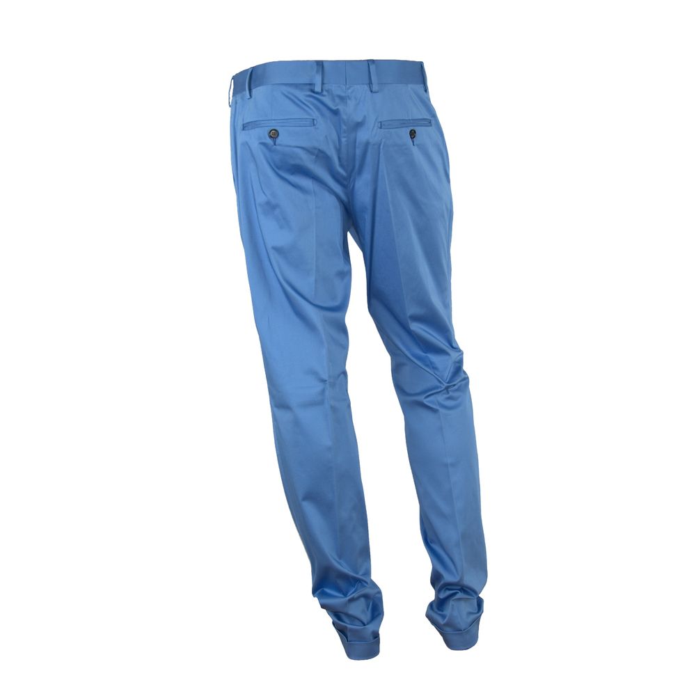 Made in Italy Blue Cotton Men's Pant