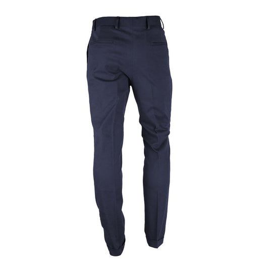 Made in Italy Blue Wool Men's Trousers