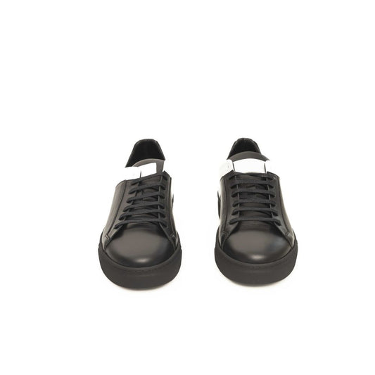 Cerruti 1881 Black Cowhide Men Sneaker