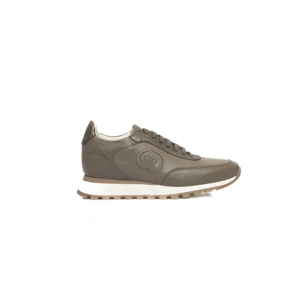 Cerruti 1881 Beige Cowhide Women Sneaker