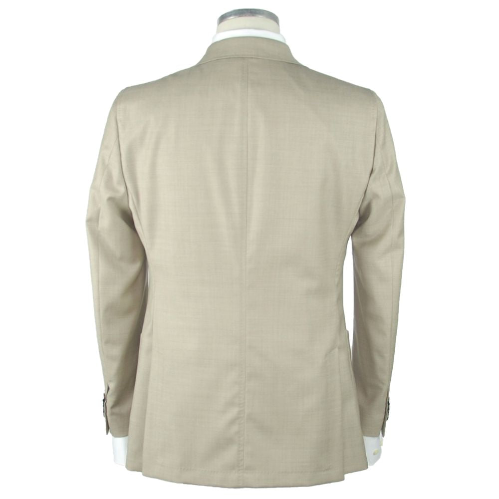 Emilio Romanelli Beige Wool Men's Blazer