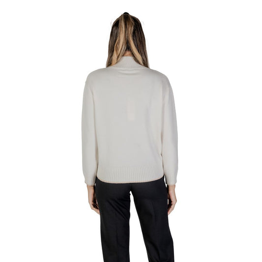 Street One Cream Polyester Sweatshirt