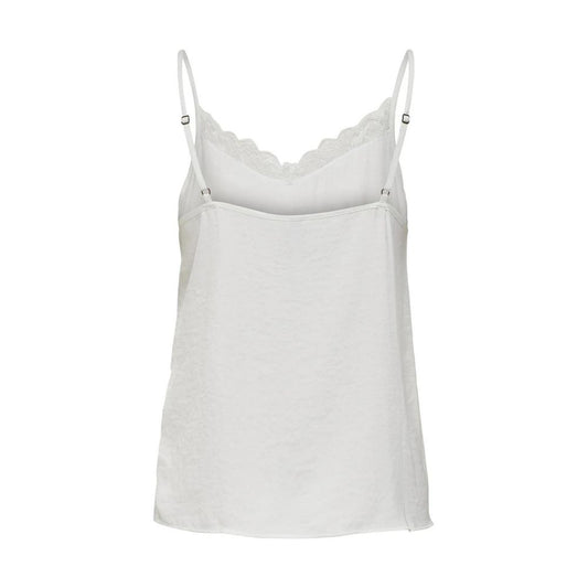 Jacqueline De Yong White Polyester Tank Tops