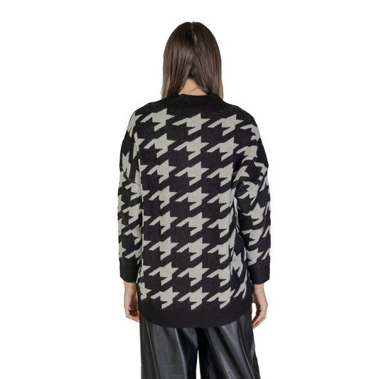 Vero Moda Black And White Marabou Cardigan