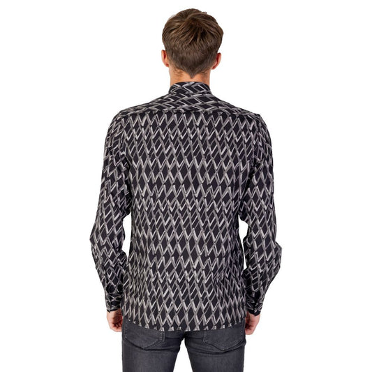 Antony Morato Black Cotton Pattern Shirt