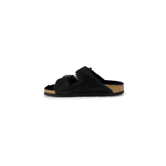 Birkenstock Black Suede Leather Slippers