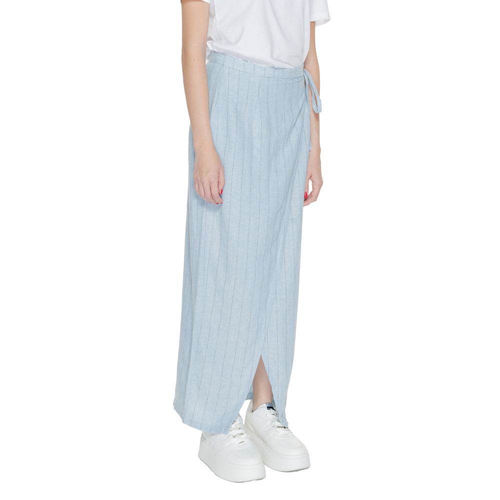 Vero Moda Blue Linen Long Skirt