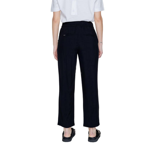 Street One Black Viscose Casual Pants