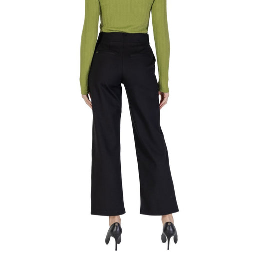 Street One Black Viscose Casual Pants