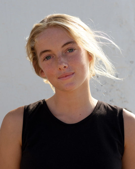 109 Teix Draped Tank Top in the Softest Bamboo Jersey WHITE