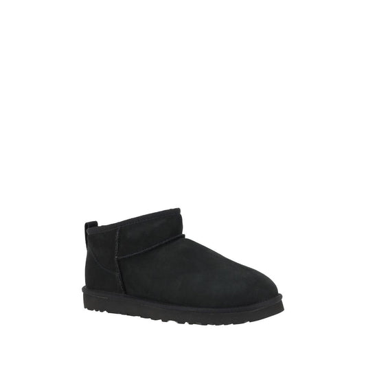 UGG Black Goatskin Ankle Boots