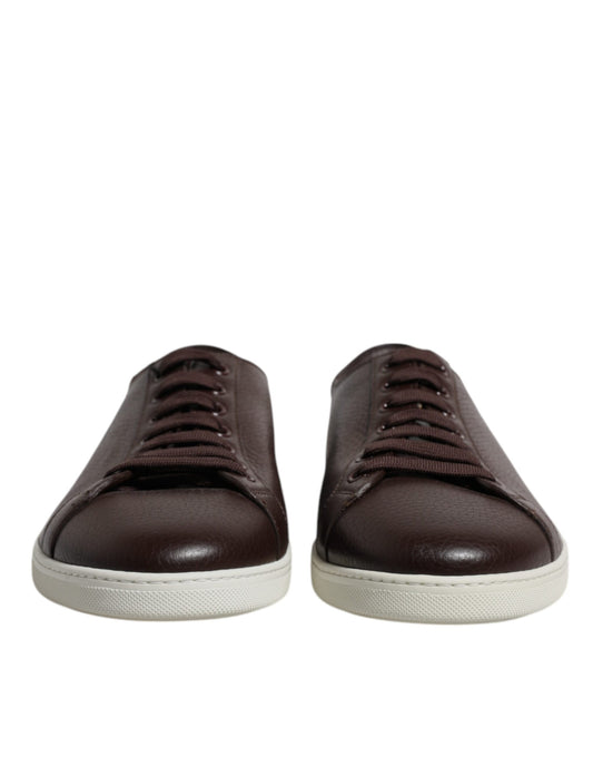Dolce & Gabbana Brown Low Top Men Saint Tropez Sneakers Shoes