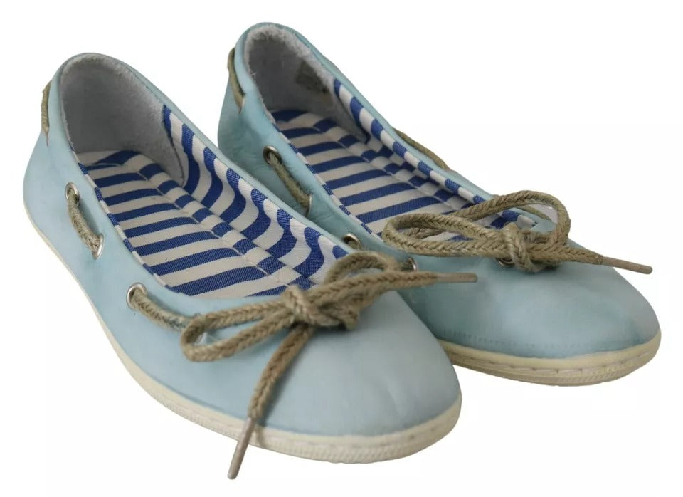 Pantofola D'Oro Minnesota Blue Stripe Flat Slip-On Shoes