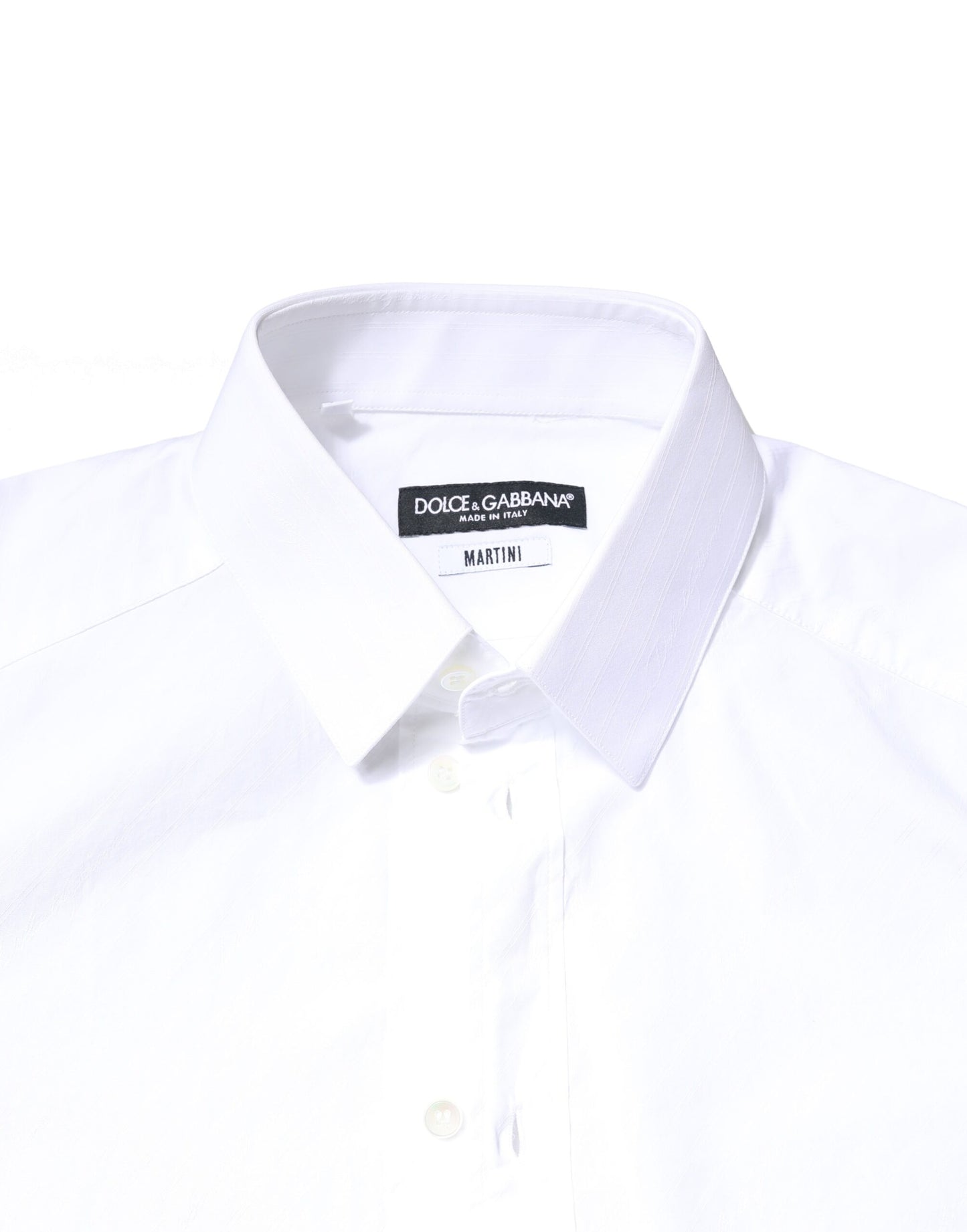 Dolce & Gabbana White Cotton MARTINI Formal Men Dress Shirt