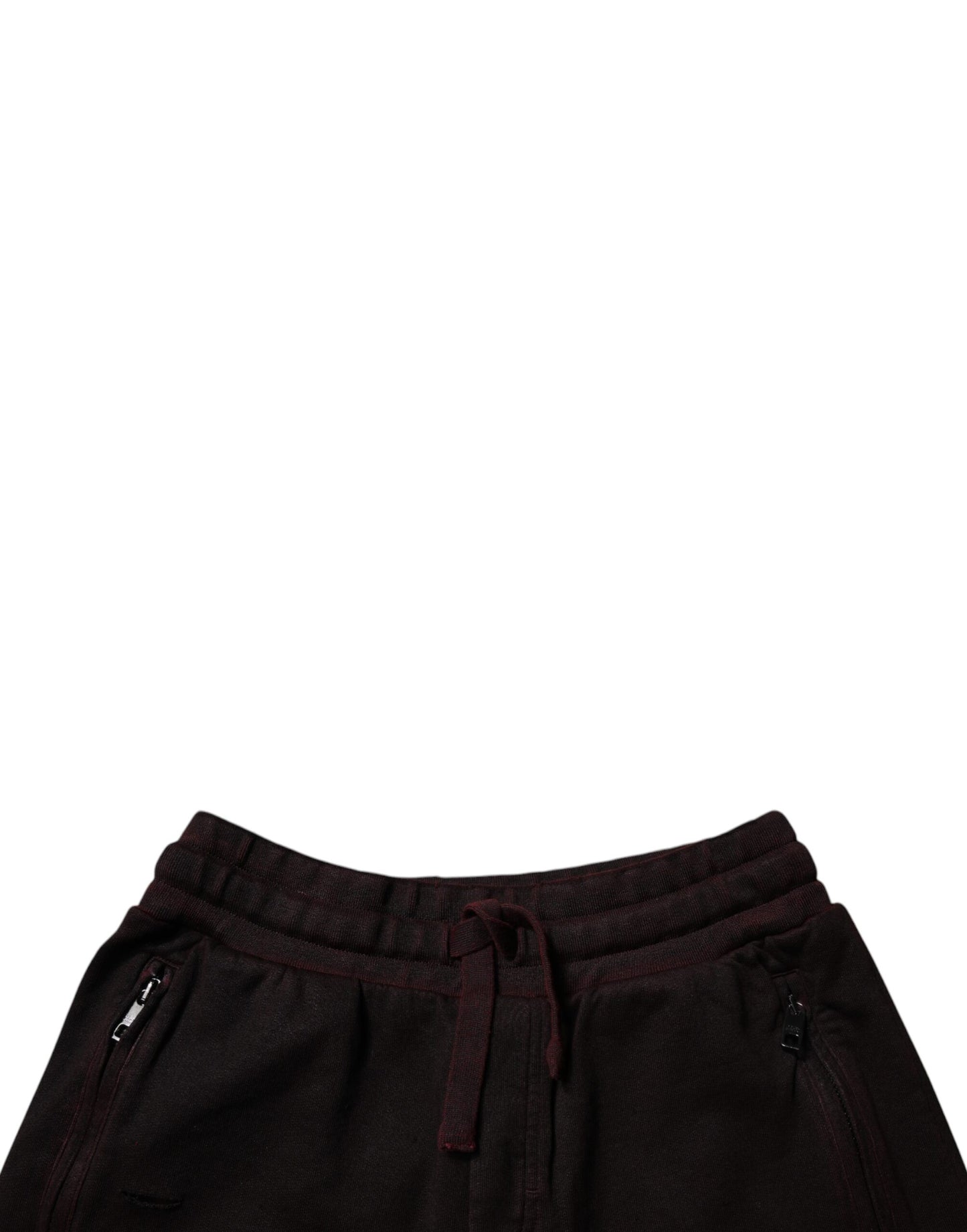 Dolce & Gabbana Maroon Cotton Sweatshorts Men Bermuda Shorts