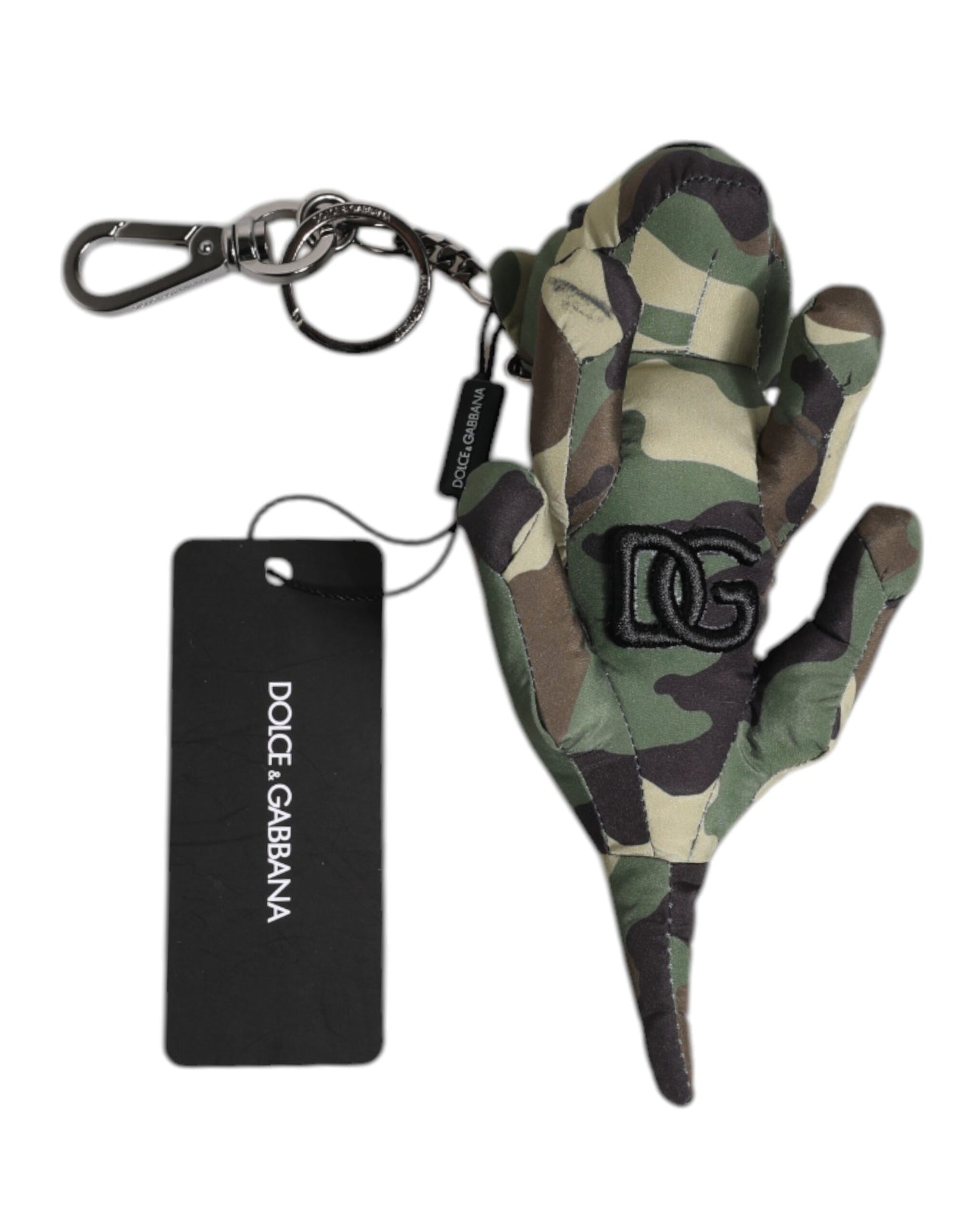 Dolce & Gabbana Multicolor Camouflage Animal Silhouette Keychain Keyring