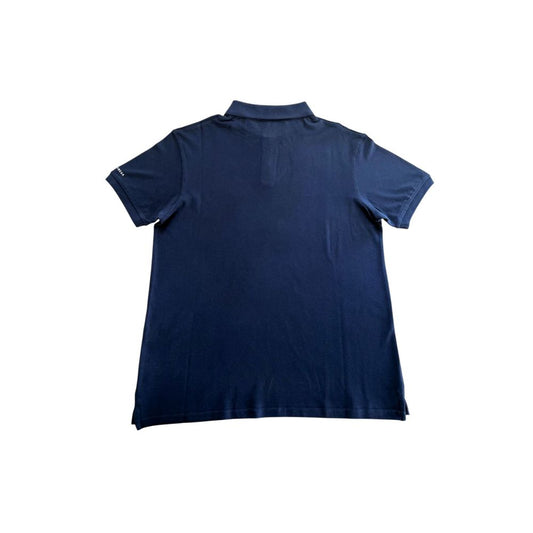 Trussardi Beachwear Blue Cotton Men's Polo Shirt