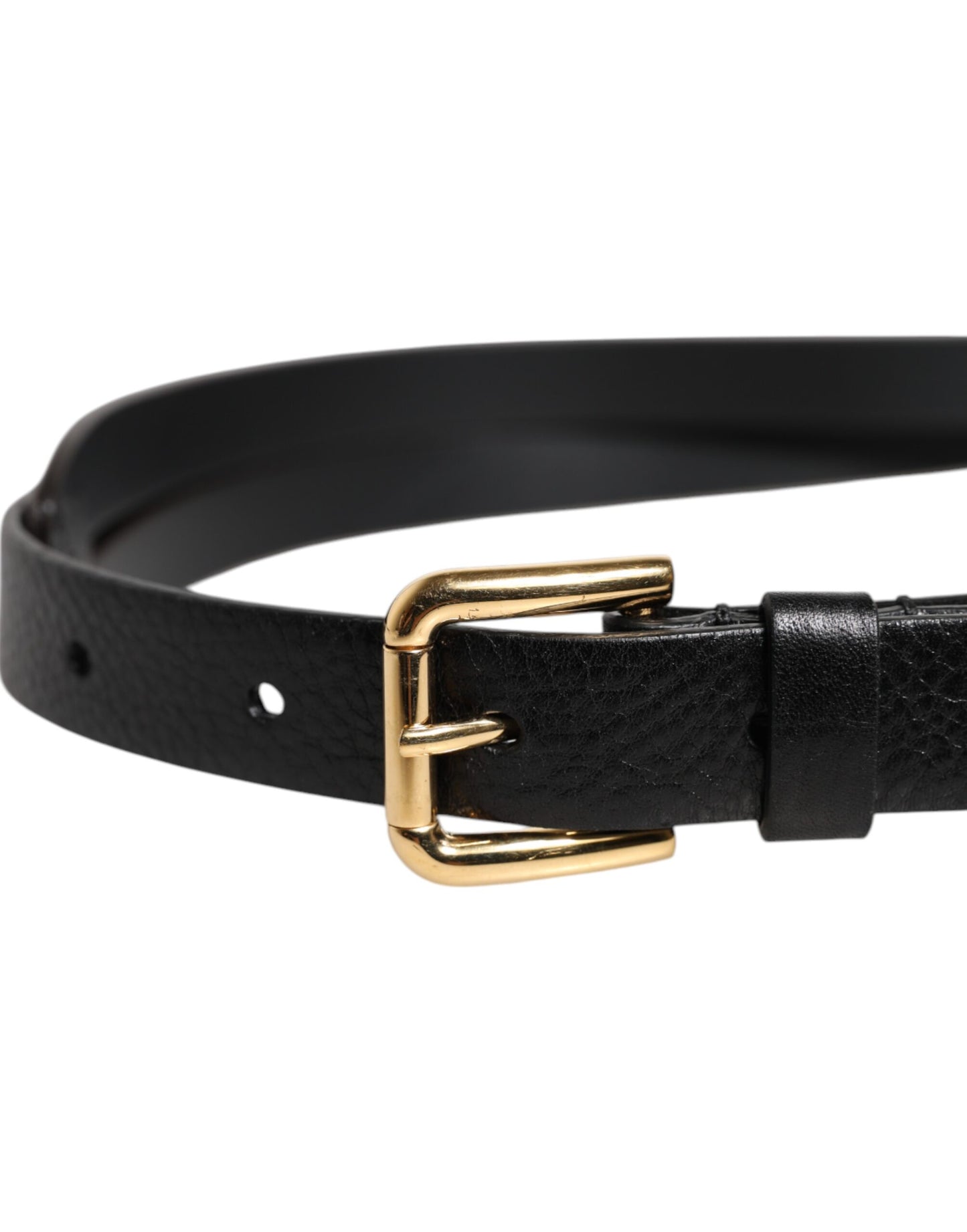 Dolce & Gabbana Black Leopard Classic Gold Metal Buckle Belt