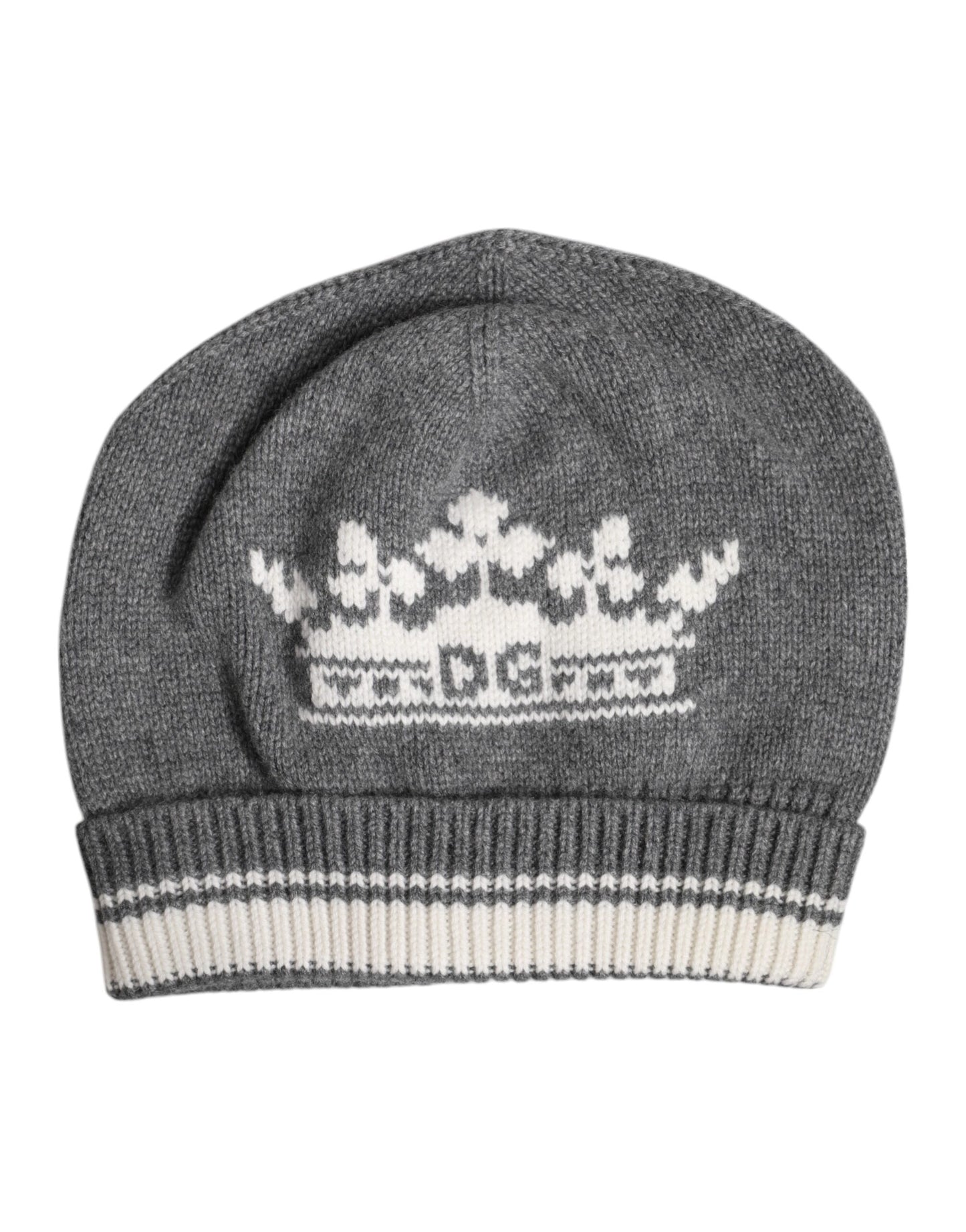Dolce & Gabbana Gray Cashmere Knitted Winter Beanie Hat