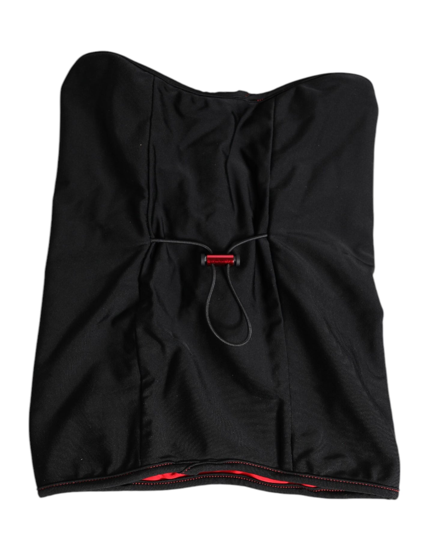 Dolce & Gabbana Black Nylon Knitted Neck Warmer Balaclava Scarf