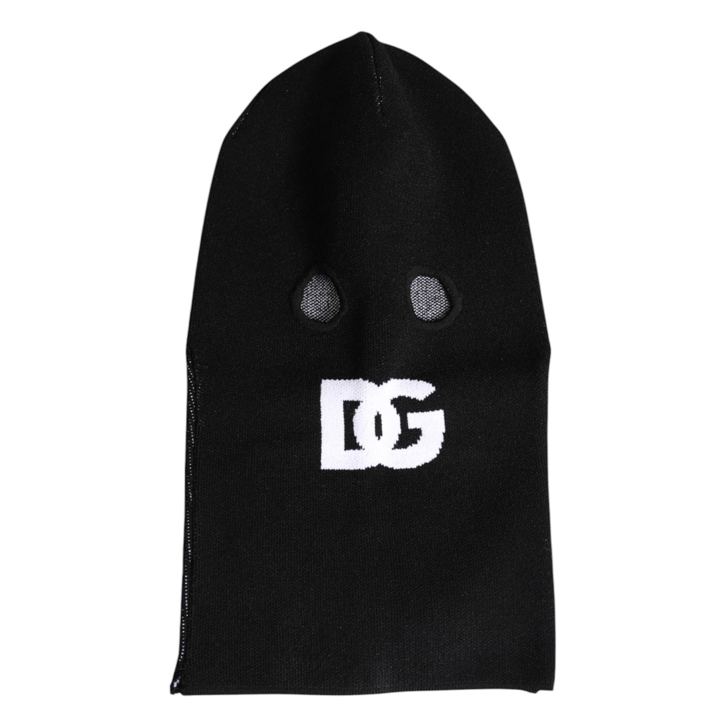 Dolce & Gabbana Black Cashmere Knitted Ski Mask Balaclava Hat