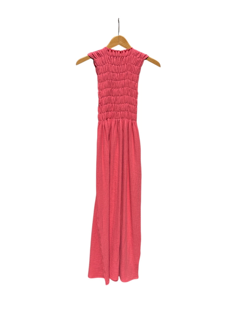 735 Alber Gathered Dress in Organic Cotton Muslin Navy Blue