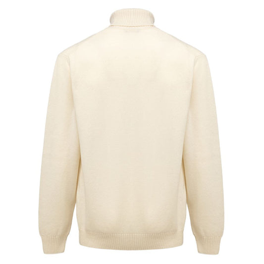 Cruciani White Cashmere Turtleneck