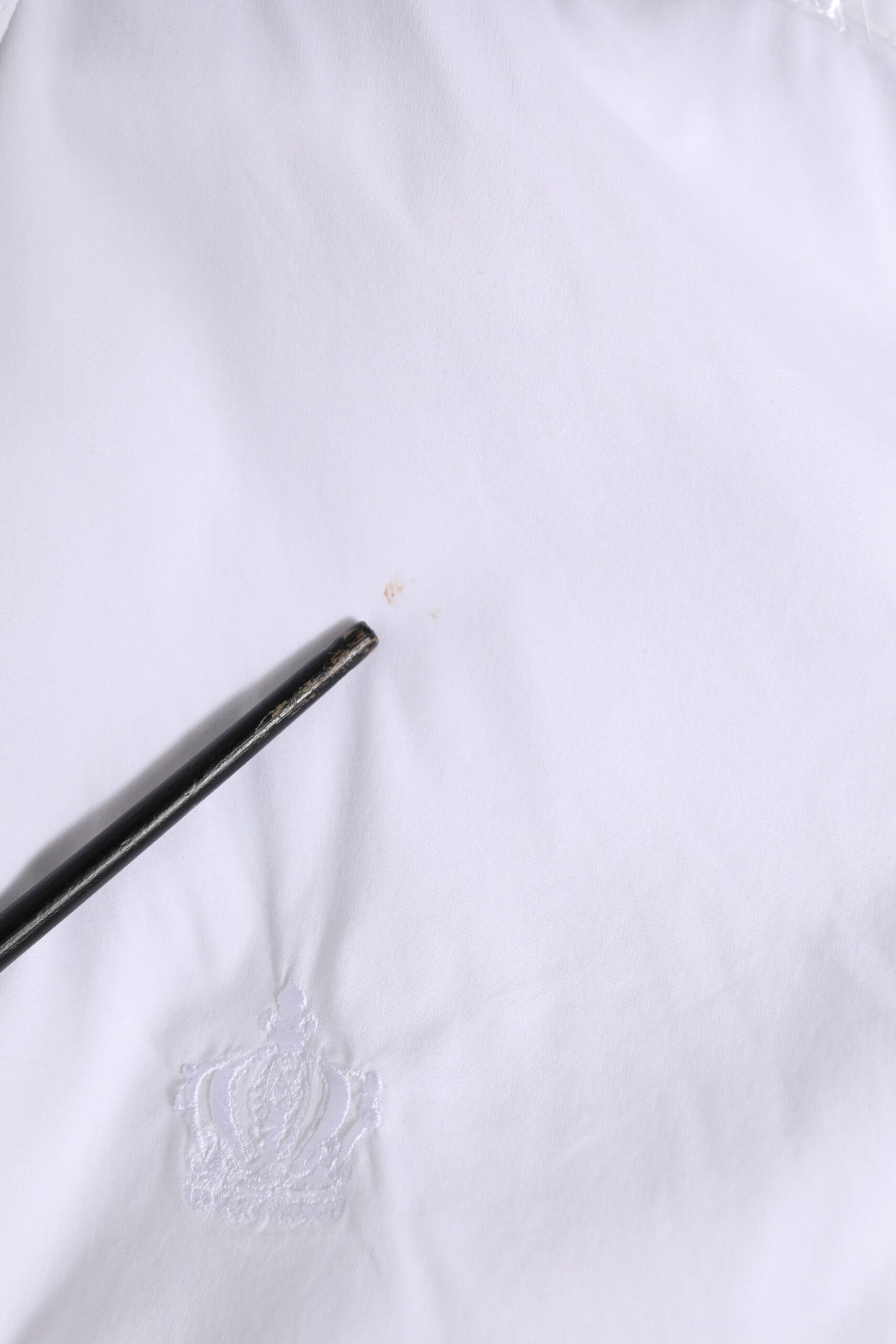 Dolce & Gabbana White GOLD Cotton Men Dress Formal Shirt