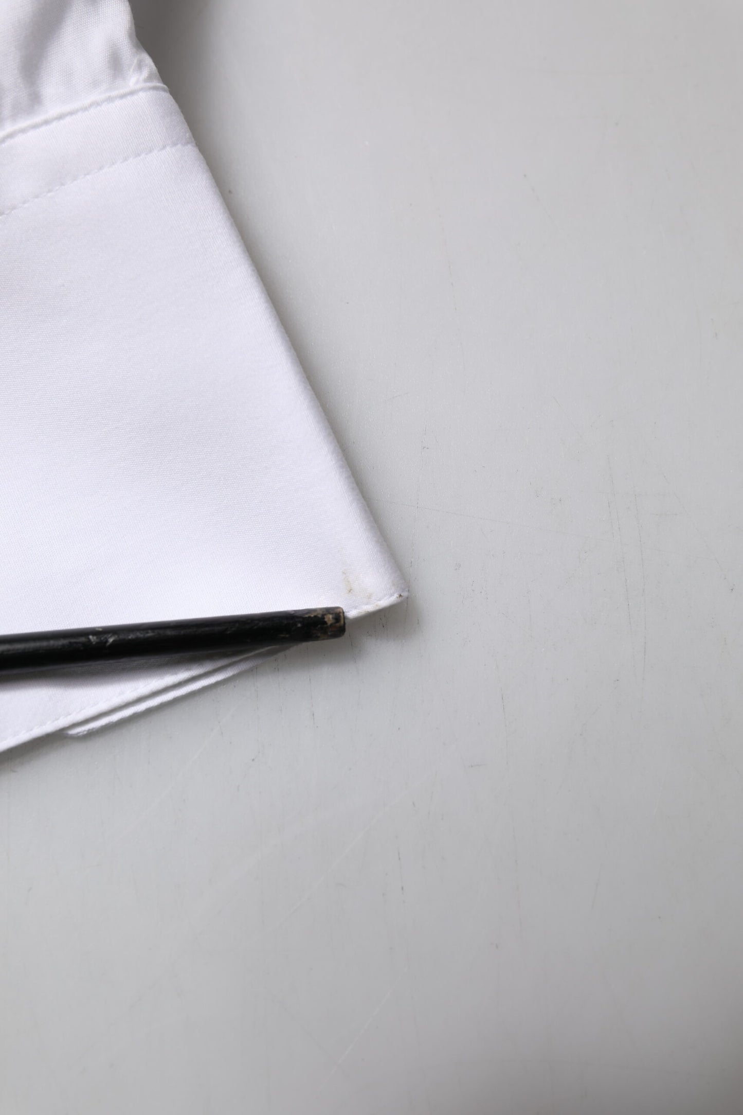 Dolce & Gabbana White GOLD Cotton Long Sleeve Men Formal Shirt