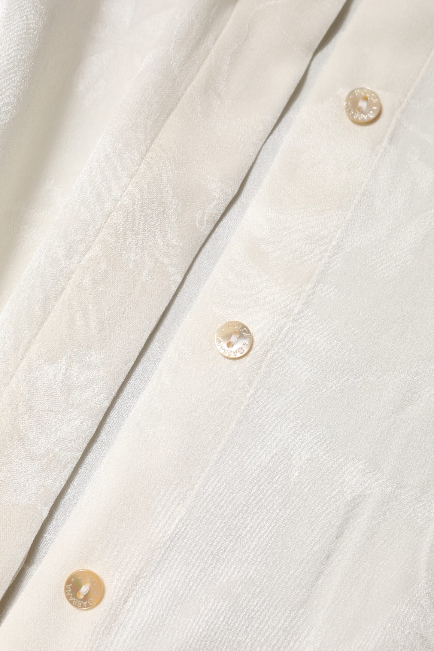 Dolce & Gabbana White Button Down Long Sleeves Blouse Top