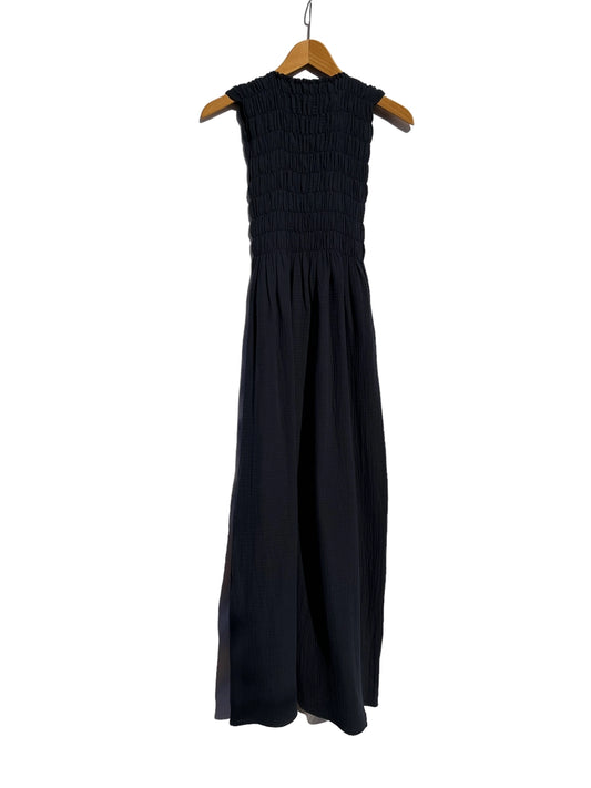 735 Alber Gathered Dress in Organic Cotton Muslin Red