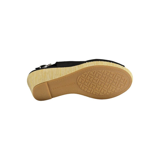 Tommy Hilfiger Black Polyester Women Sandal