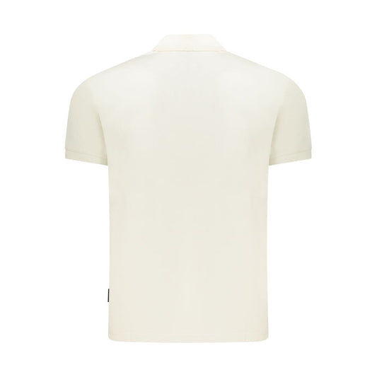 Napapijri White Cotton Men Polo Shirt
