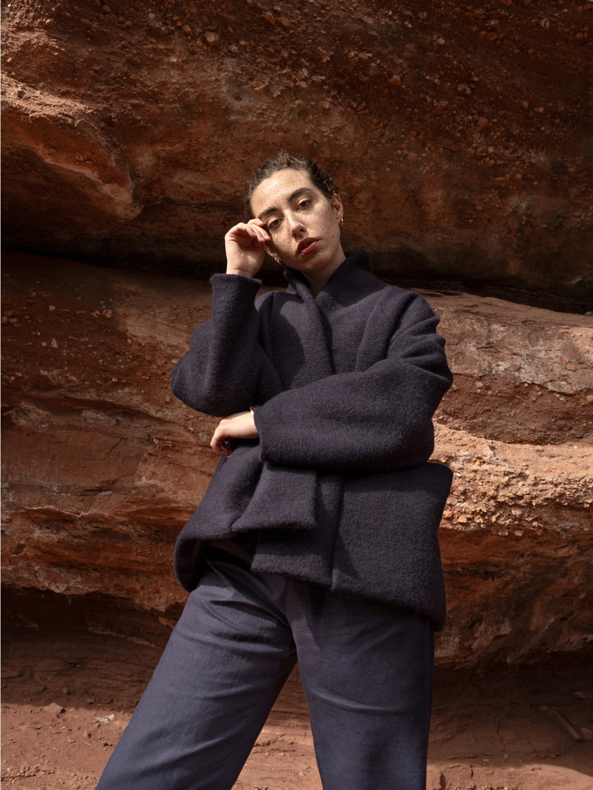 314 Bruc Jacket Organic Wool Blue